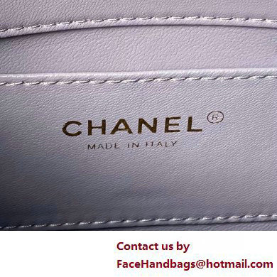 CHANEL Shiny Lambskin, Imitation Pearls  &  Gold-Tone Metal Mini Flap Bag AS4986 PURPLE 2025